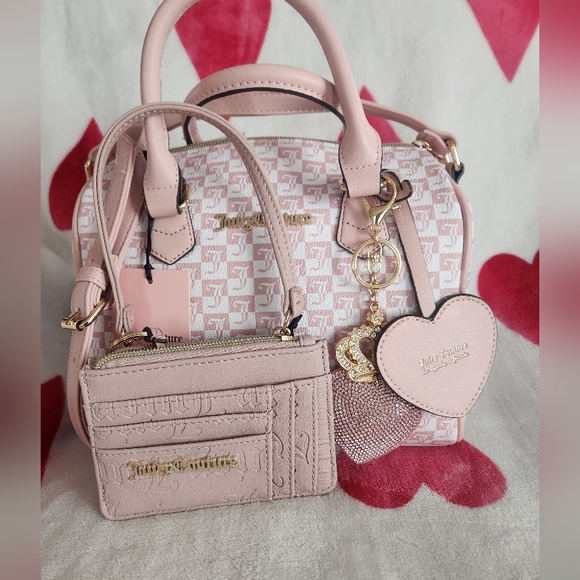 SOLD JUICY COUTURE J Geo Diamond Satchel & Card Case - Picture 11 of 12